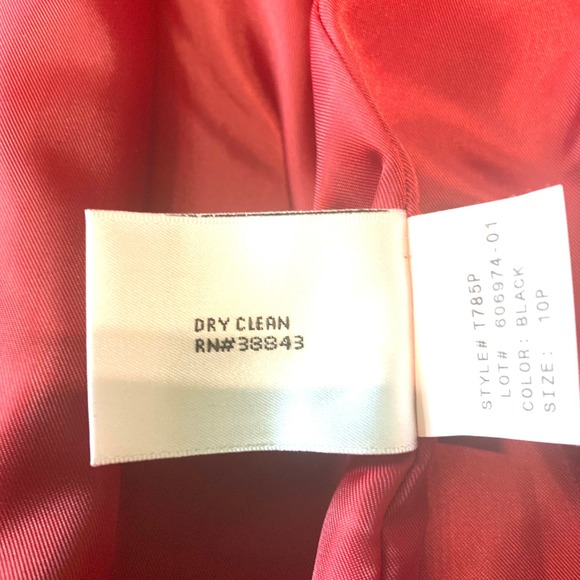 Talbots Black Wool Blend Button Front Utility Coat Women's Size 10 Petite - Picture 12 of 13